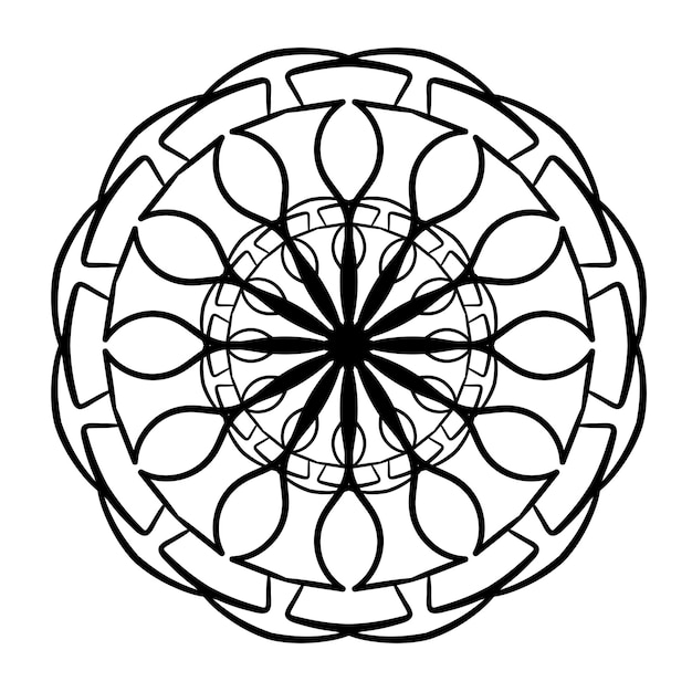 Ornamento vectorial Elemento de garabato abstracto