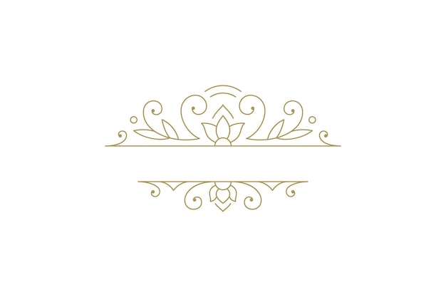 Ornamento vintage giratorio divisor de texto filigrana ilustración vectorial caligráfica