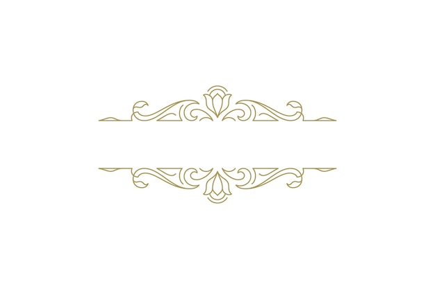 Ornamento vintage giratorio divisor de texto filigrana ilustración vectorial caligráfica