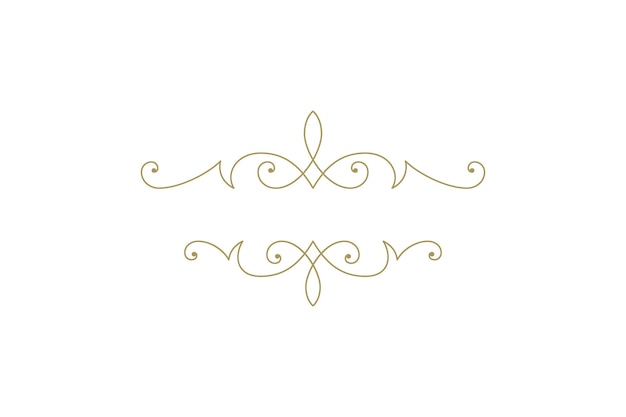 Ornamento vintage giratorio divisor de texto filigrana ilustración vectorial caligráfica