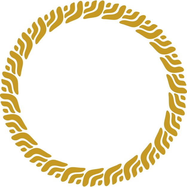 Ornamentos circulares de lujo para arte y diseño dorado sobre fondo blanco