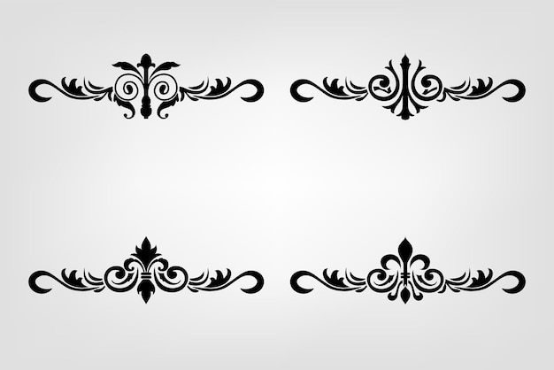 Ornamentos clásicos de bodas de época Marcos separador para tarjetas de invitaciones