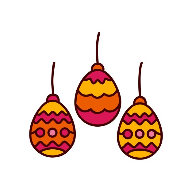 Ornamentos coloridos para huevos de Pascua