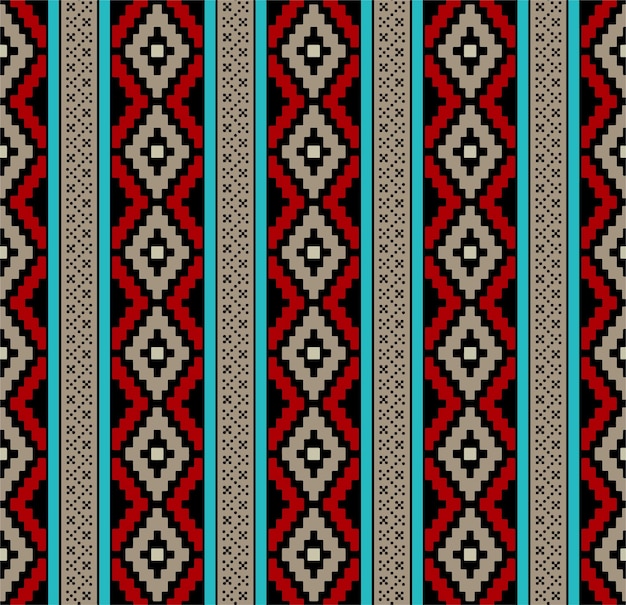 Ornamentos geométricos diseño de patrones repetidos impresión textil arte vectorial dibujado a mano