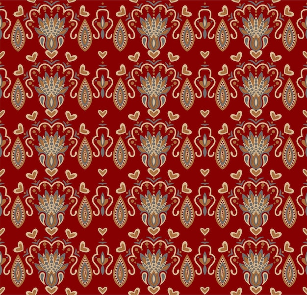 Ornamentos geométricos diseño de patrones repetidos impresión textil arte vectorial dibujado a mano