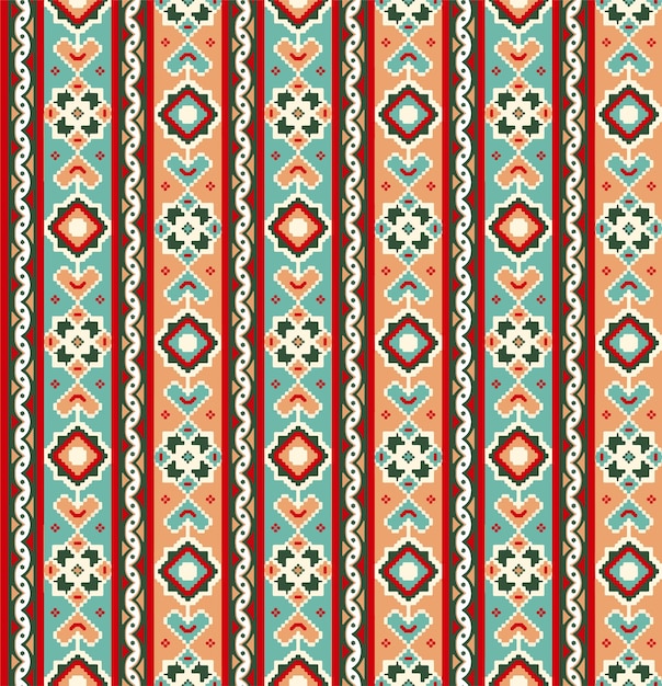 Ornamentos geométricos diseño de patrones repetidos impresión textil arte vectorial dibujado a mano