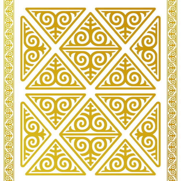 Vector ornamentos kazajos