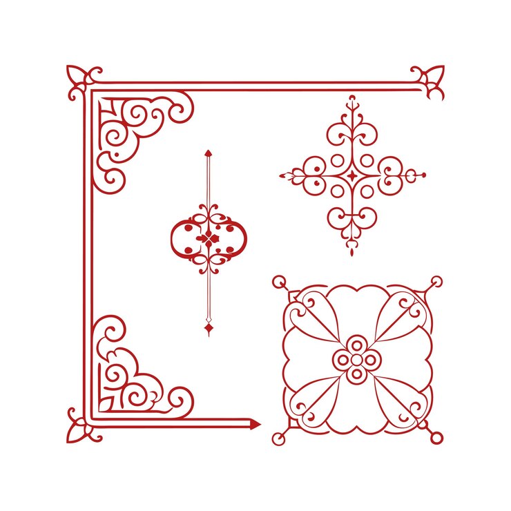 Ornamentos de marco vintage Diseños ilustración vectorial
