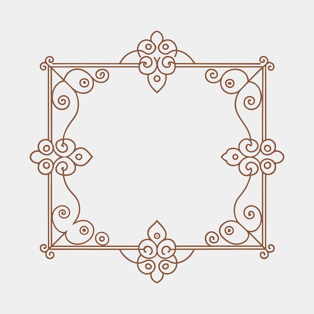 Ornamentos de marco vintage Diseños ilustración vectorial