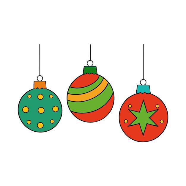 Ornamentos navideños de fondo diseño vectorial de color blanco