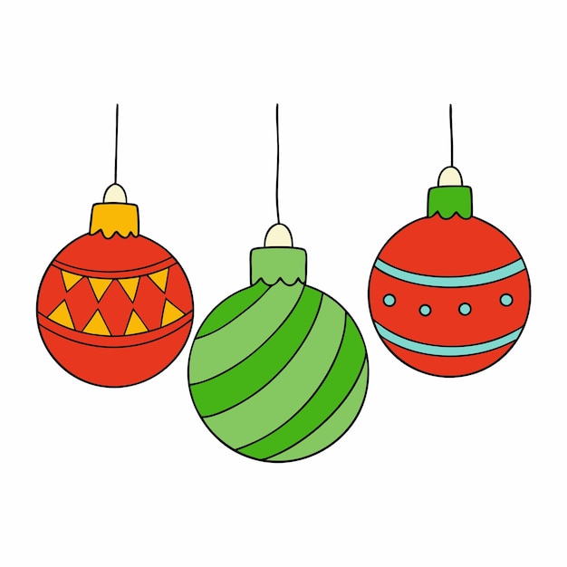 Ornamentos navideños de fondo diseño vectorial de color blanco