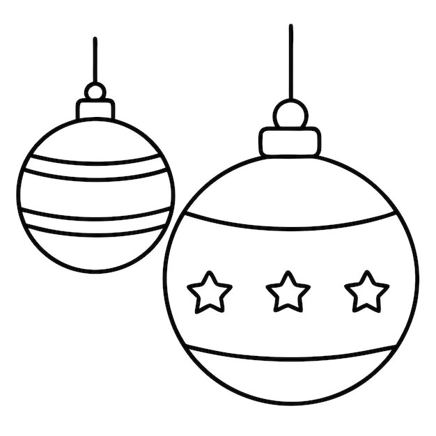 Ornamentos navideños Ilustración vectorial Elementos de decoración navideña en rojo y verde festivo