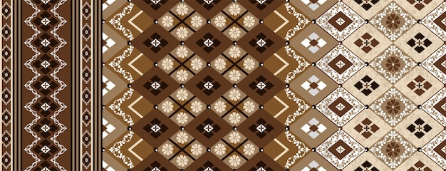 Ornamentos Patrón con estilo geométrico dibujado a mano Arte vectorial