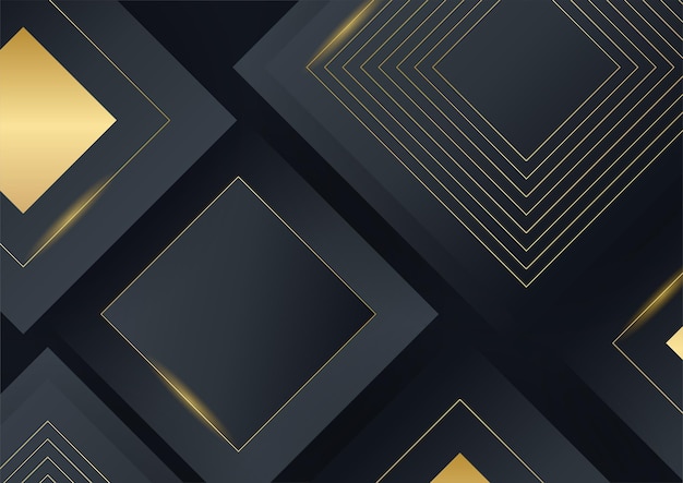 Oro abstracto en textura metálica negra con diseño de texto simple ilustración de vector de fondo futurista de lujo moderno