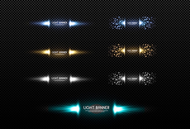 El oro chispea oro, neón, blanco, las estrellas brillan con un efecto de luz especial. Golden, neon, white, banner para publicidad. Resumen de navidad. Ilustración para acciones.