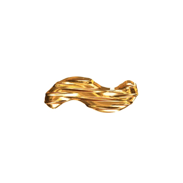 Oro estriado horizontalmente símbolo 3d