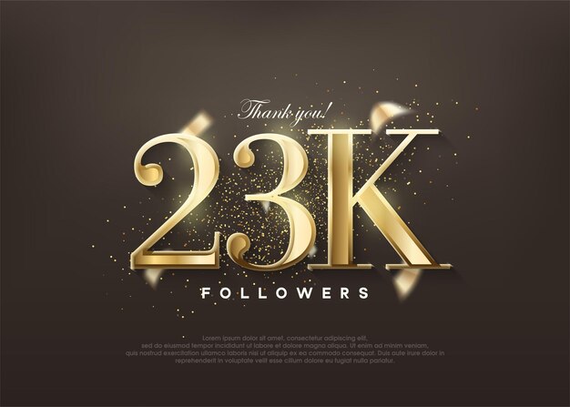 Oro de lujo gracias 23k seguidores saludos y festejos