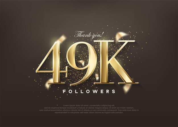 Oro de lujo gracias 49k seguidores saludos y celebraciones