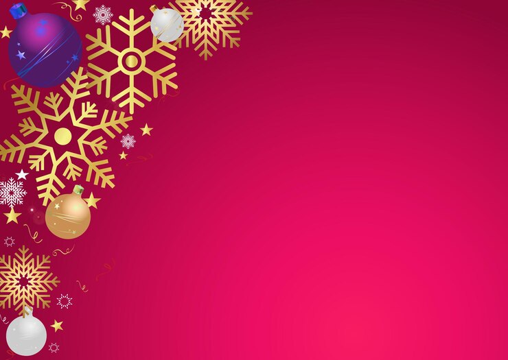 Vector oro navidad y año nuevo sobre fondo rojo de navidad con estrellas de luz de copos de nieve de invierno tarjeta de feliz navidad vector