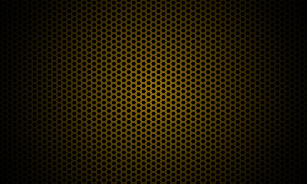 Oro oscuro. Textura de fibra de carbono hexagonal oscura.