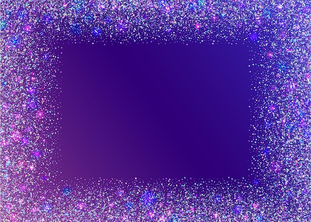 Oropel iridiscente. Elemento retro. Textura de fallo. Brillo de metal violeta. Confeti de caleidoscopio. Desenfoque de celebrar la decoración. Arte Webpunk. Lámina voladora. Oropel rosa iridiscente