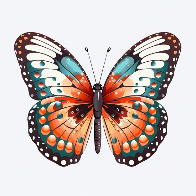 Vector las orugas vivas de fondo azul de la mariposa orden de las orugas mariposa roja oscura