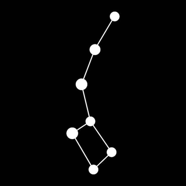 Osa Menor constelación mapa ilustración vectorial