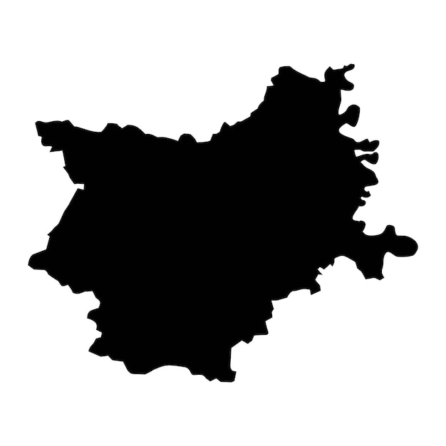 Osijek Baranja sounty mapa subdivisiones de Croacia ilustración vectorial