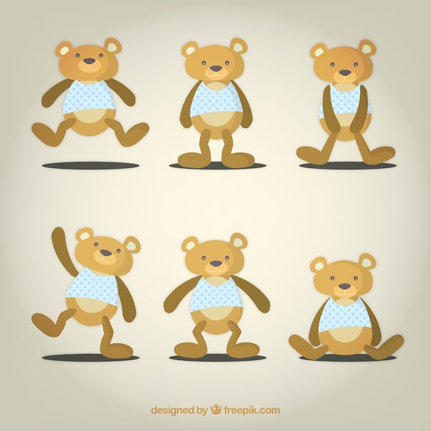 Vector ositos de peluche lindos ilustrados