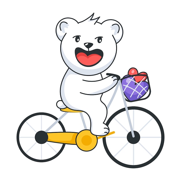 Oso en bicicleta