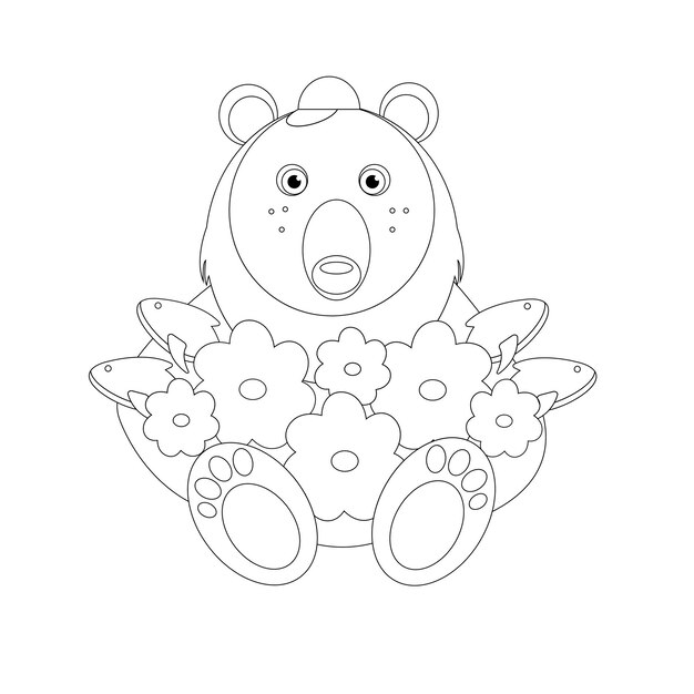 Oso para colorear