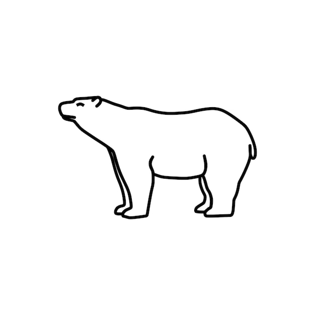 Vector el oso se enderezó con un rugido