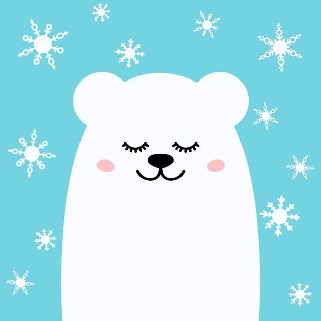 Vector oso de invierno