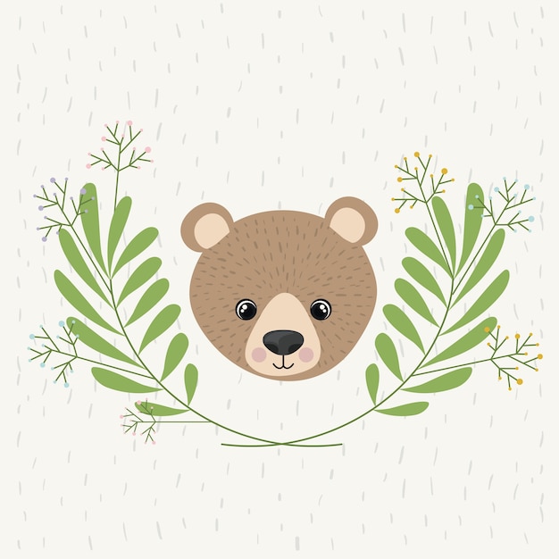 Oso lindo icono de la fauna