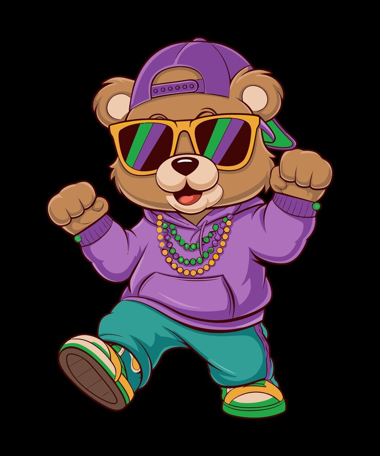 El oso de Mardi Gras es genial.