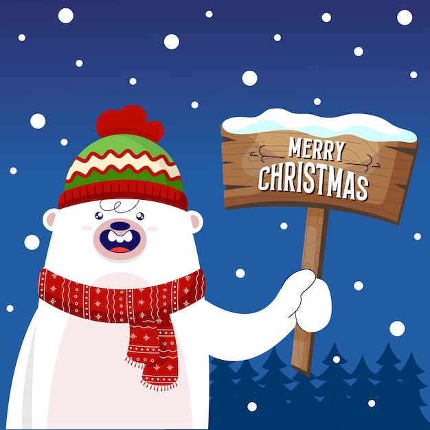 El oso de Navidad.