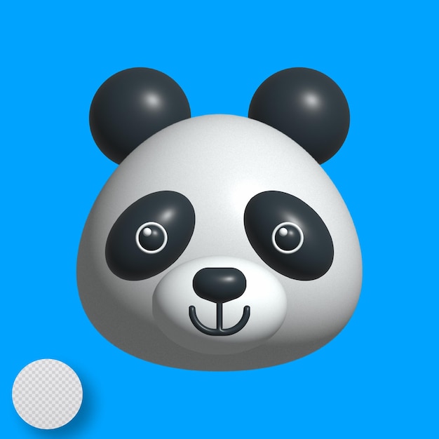 Vector oso panda 3d