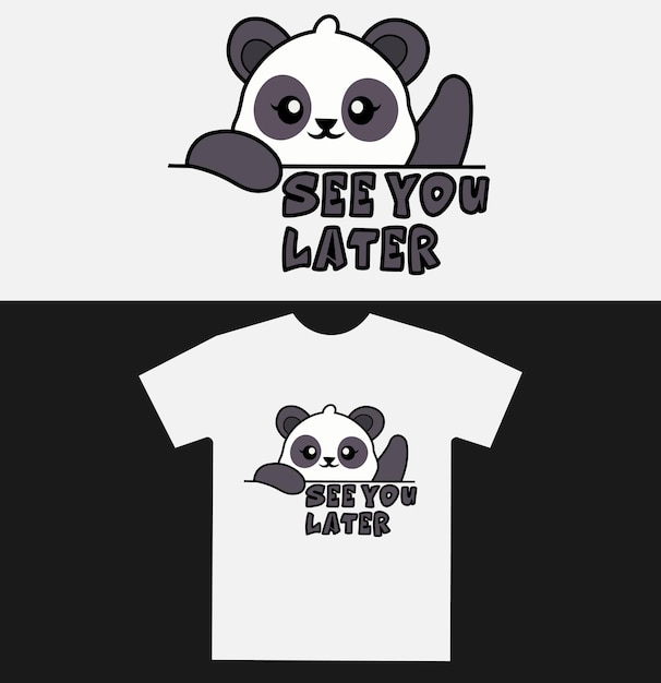 Un oso panda con un masaje que dice hasta luego