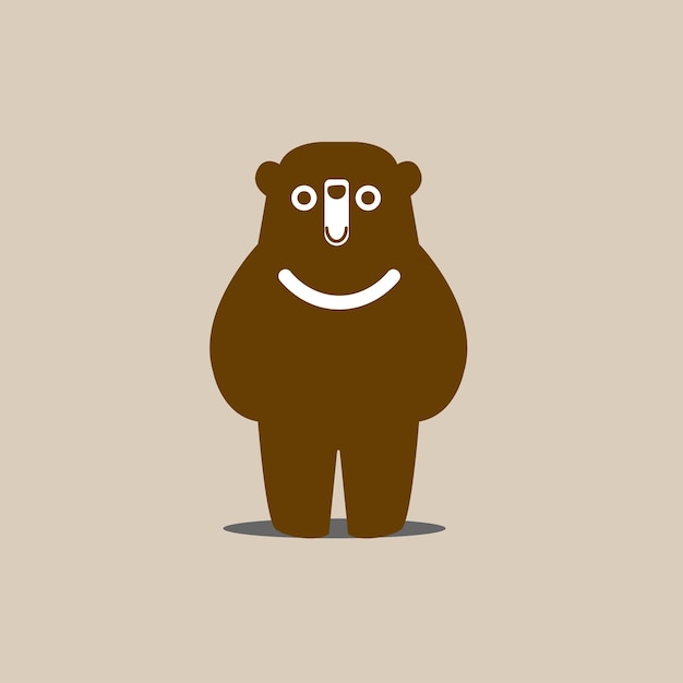 Oso pardo kawaii Arte e ilustración