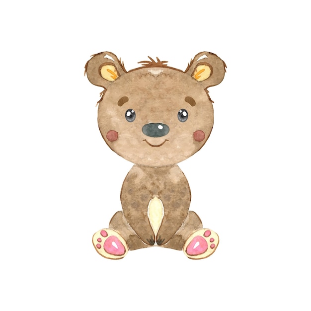 El oso de peluche de acuarela