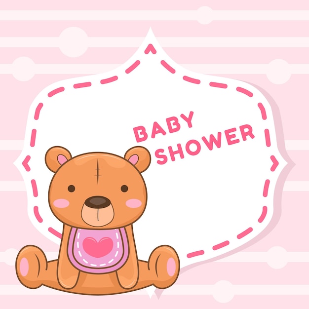 Oso de peluche para baby shower