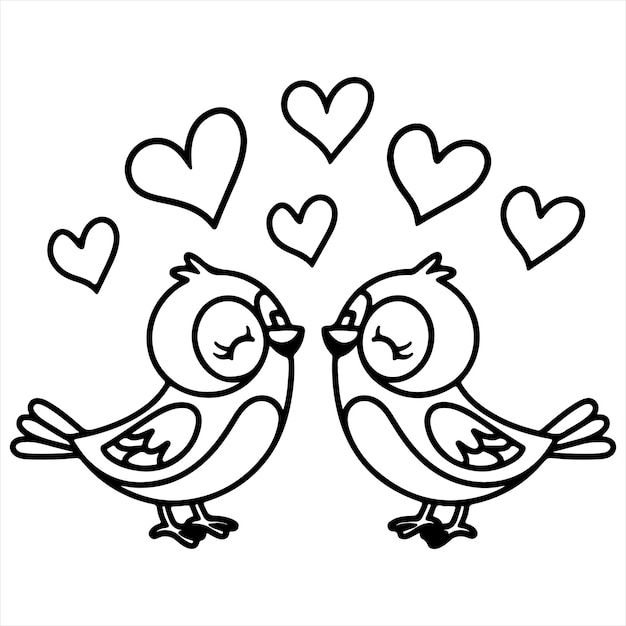 Oso de peluche y forma de corazón amor día de San Valentín dibujado a mano página de colorear libro de actividad diseño vectorial