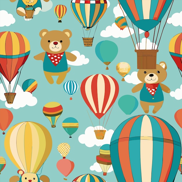 un oso de peluche y un globo con un oso en él