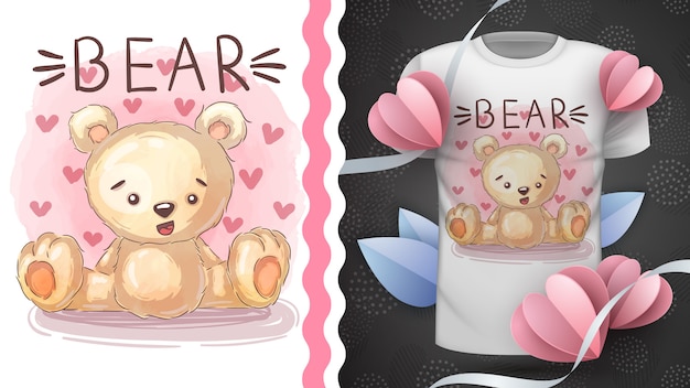 Oso de peluche - idea para camiseta estampada