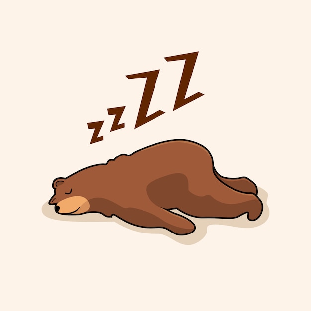 Vector oso perezoso dibujos animados dormir animales