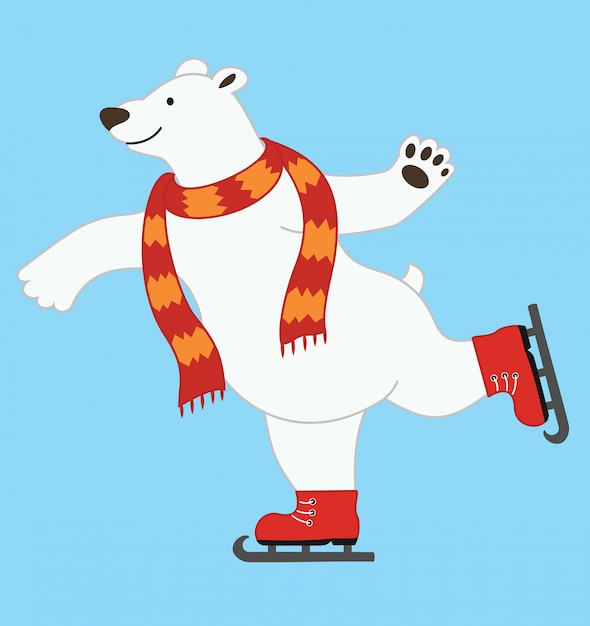 Oso polar aislado ilustración.