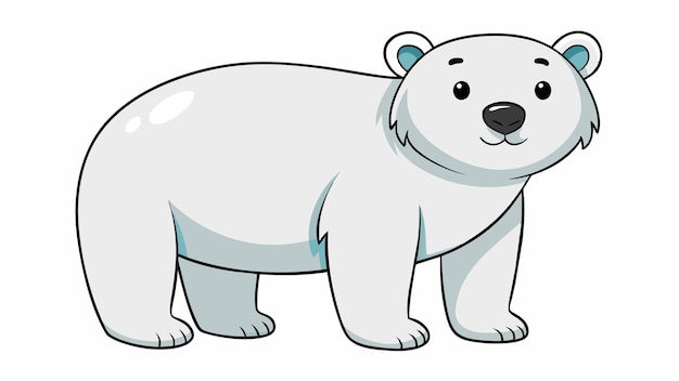 un oso polar con una cara blanca y una nariz negra
