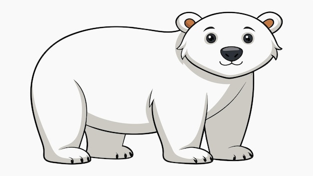 un oso polar con una etiqueta que dice polar en él