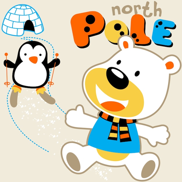 Oso polar y pingüino