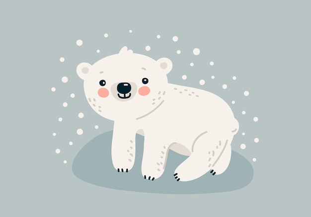 un oso polar que está de pie en la nieve